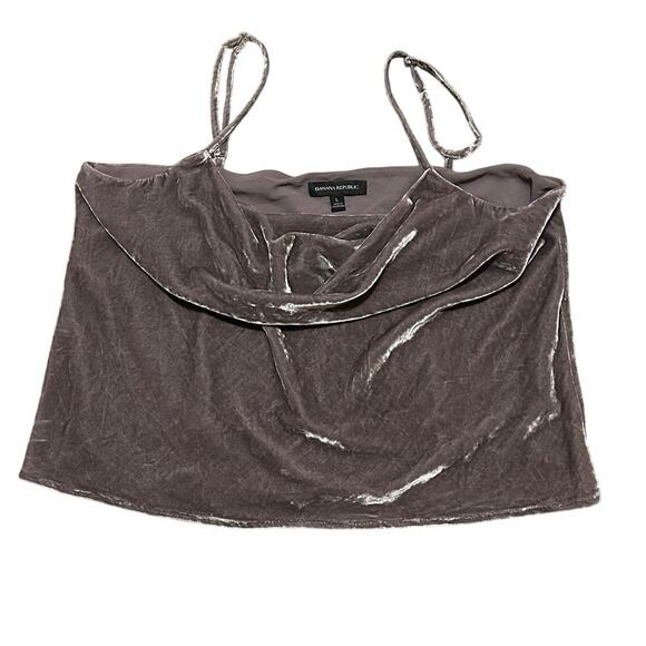 Banana Republic Gray/Camel Velvet Cami Top Size Large NWOT - Picture 4 of 8